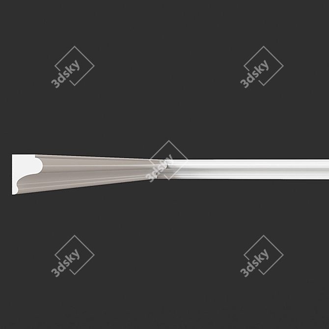 Elegant Gypsum Molding: 20x26 mm 3D model image 1