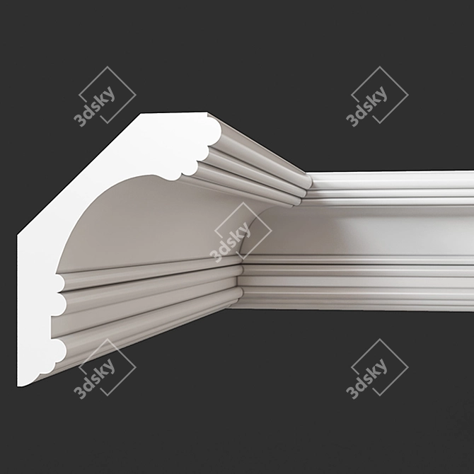 Graceful Gypsum Cornice: SKT2 3D model image 1