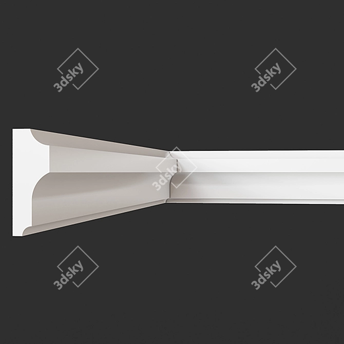 Elegant Gypsum Molding for Sale 3D model image 1