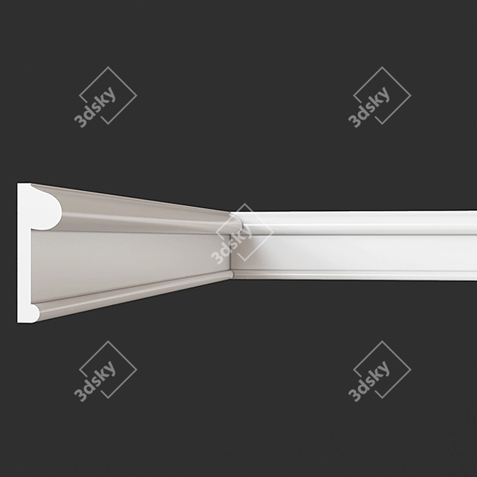 Elegant Gypsum Molding - SMG13 3D model image 1