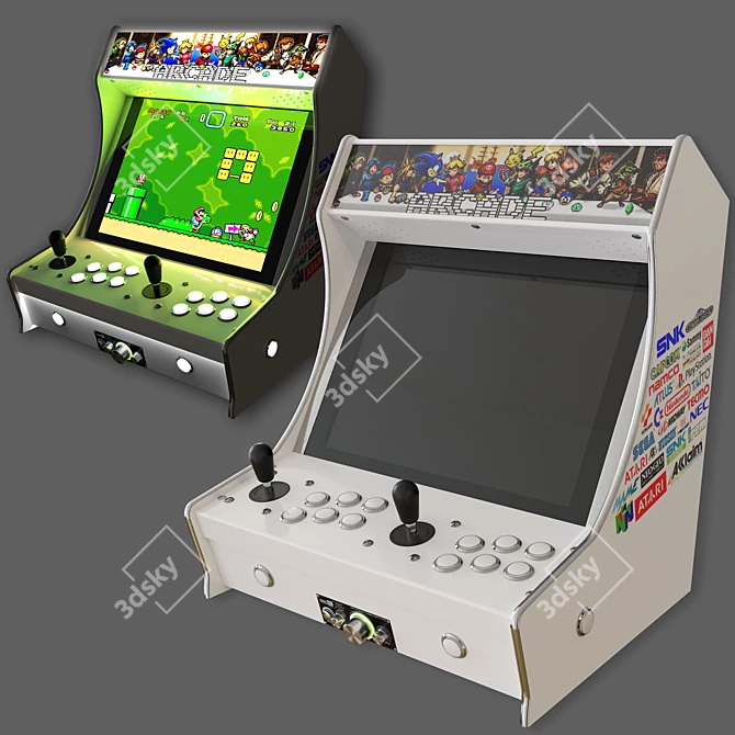 Retro Arcade Gaming System 3D model image 1