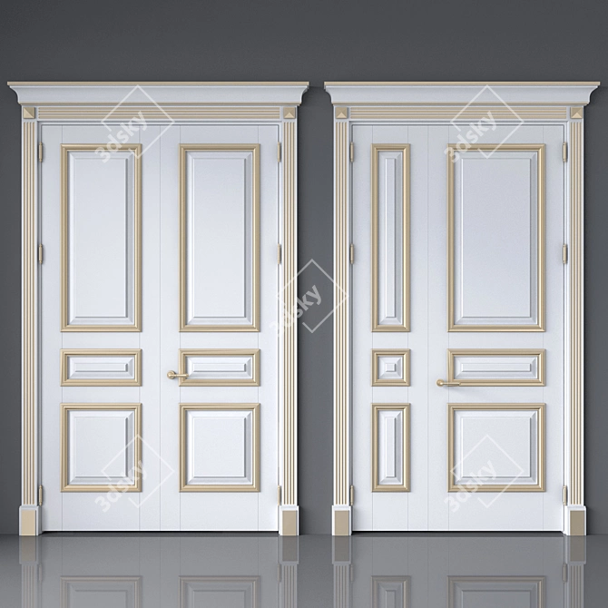 Timeless Elegance: Classic Interior Doors 3D model image 1