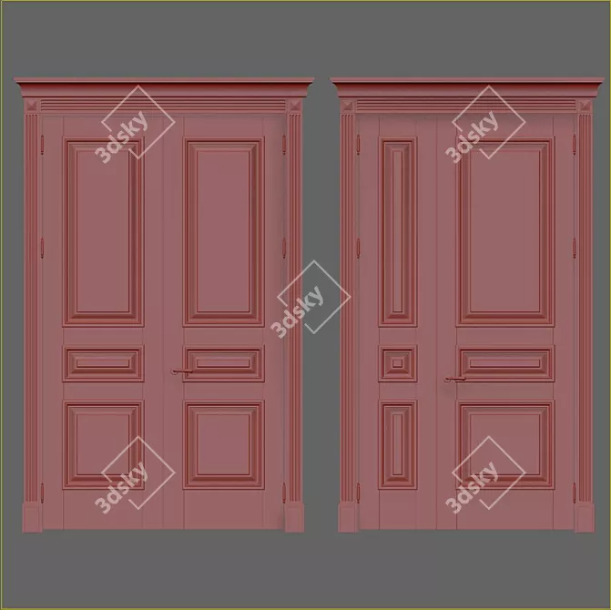 Timeless Elegance: Classic Interior Doors 3D model image 2