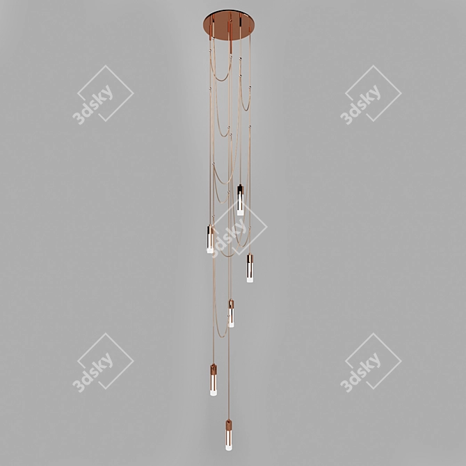 Elegant 2.7m Chandelier 3D model image 1