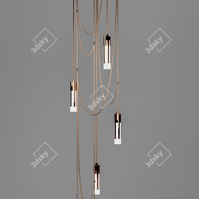 Elegant 2.7m Chandelier 3D model image 2