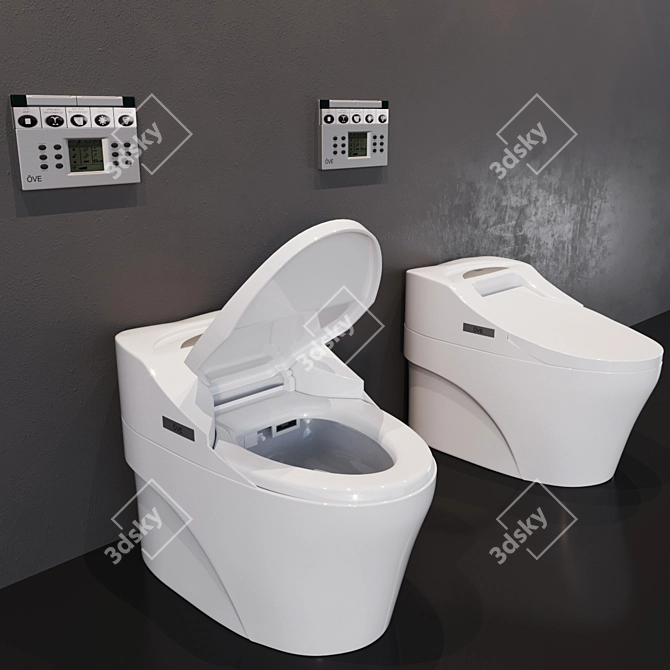 Intelligent Comfort: OVE Luxury Smart Toilet 3D model image 1