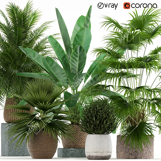 Lush Greenery: 125 Plant Collection 3D model image 1