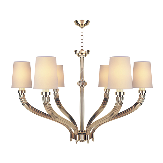 Modern Ruhlmann Large Chandelier 3D model image 1