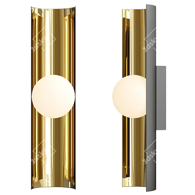 Elegant Baker Sconce 3D model image 1