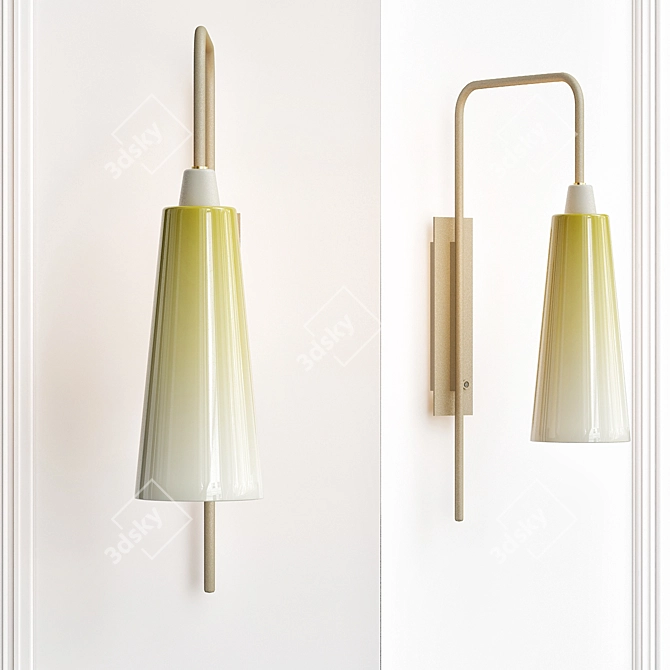 Baker Palisades Sconce: Elegant Illumination 3D model image 1