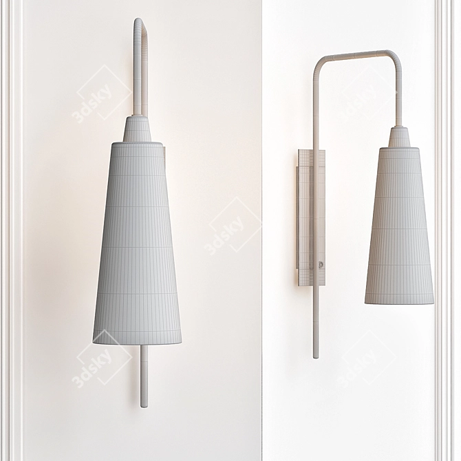 Baker Palisades Sconce: Elegant Illumination 3D model image 2