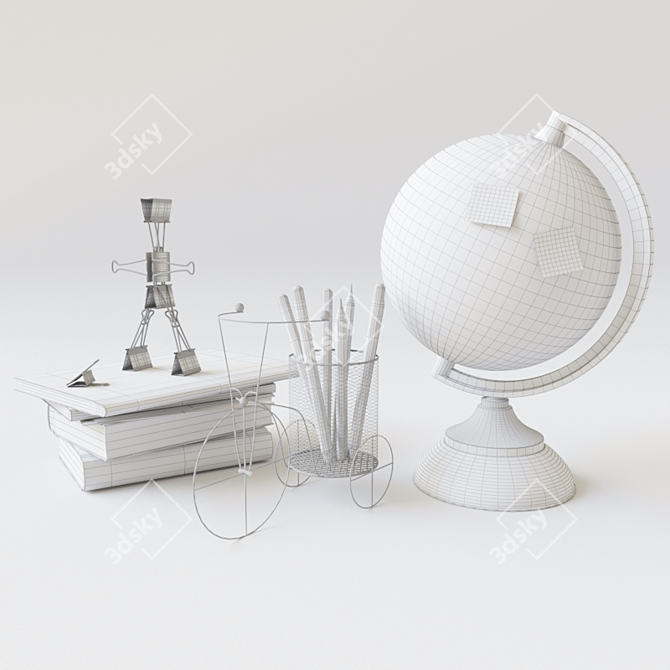 Multifunctional School Set 3D model image 3