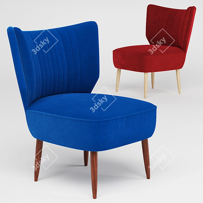 Contemporary Duke Cocktail Chair 3D model image 1