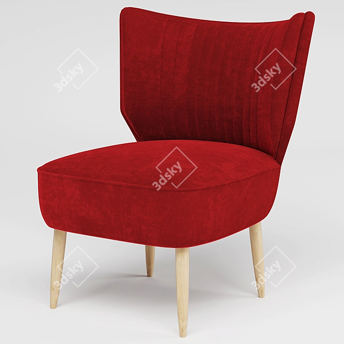 Contemporary Duke Cocktail Chair 3D model image 2