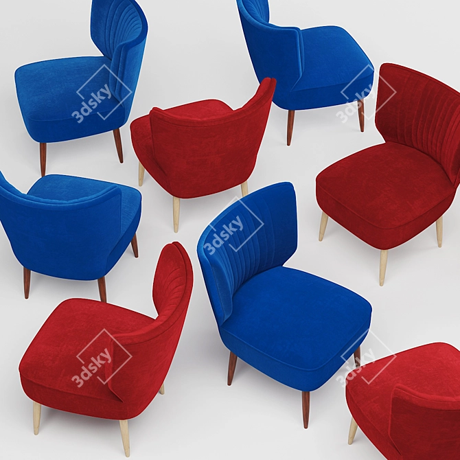 Contemporary Duke Cocktail Chair 3D model image 3