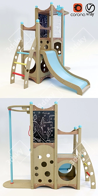 Indoor playset for children 3D model image 2