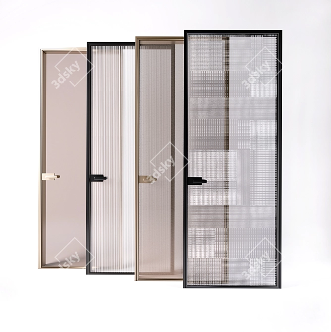 L7 Aluminum and Glass Door 3D model image 1