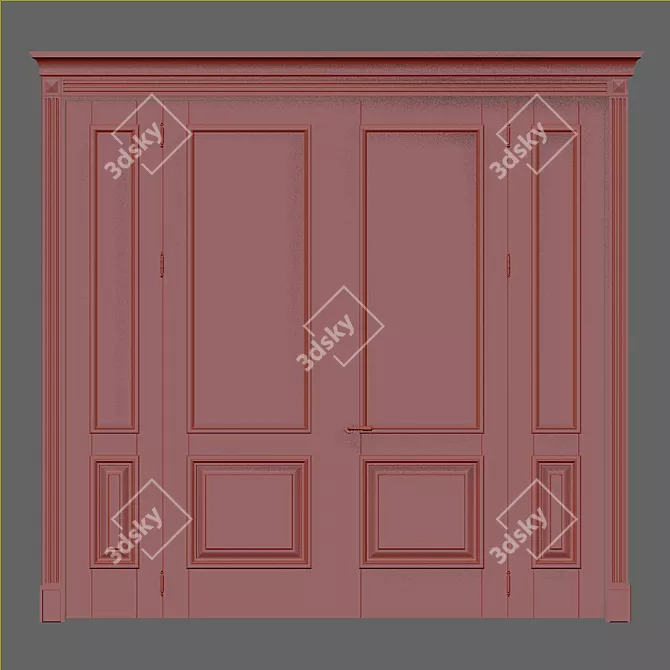 Timeless Elegance: Interior Classic Doors 3D model image 2