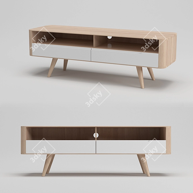 Gazzda Ena Oak TV Sideboard 3D model image 1