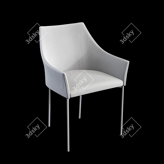 Elegant Tacchini Mayfair Chair 3D model image 1