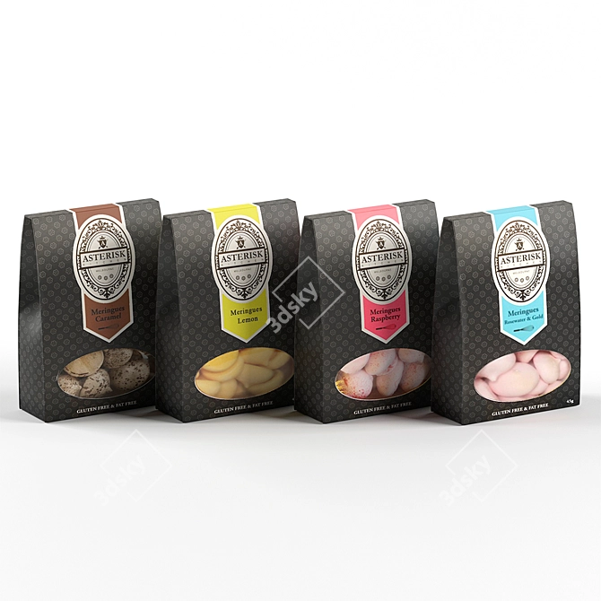 Quadruple Candy Set: Timtam, Asterisk, Frozen Gift 3D model image 3