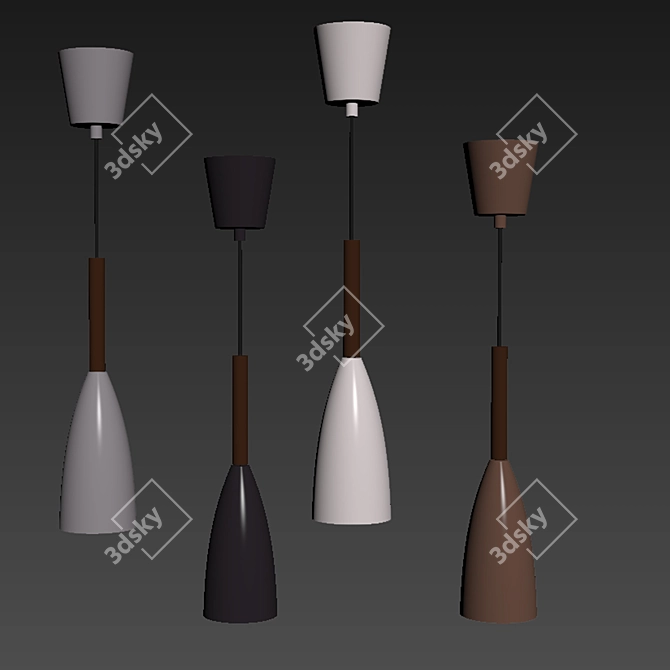 Title: Modern Avola Hanging Light 3D model image 2