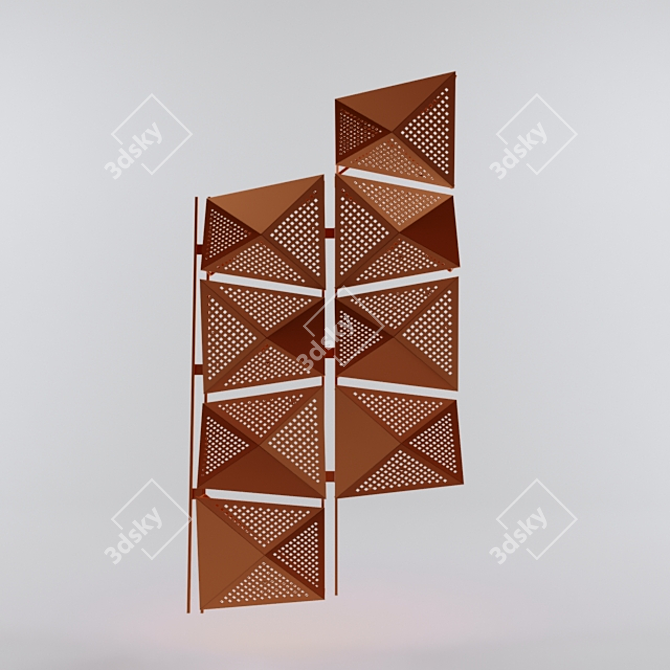 Sleek Aluminum Wall Cladding 3D model image 2