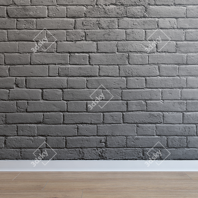 Seamless Brickwork for Interiors & Exteriors 3D model image 1