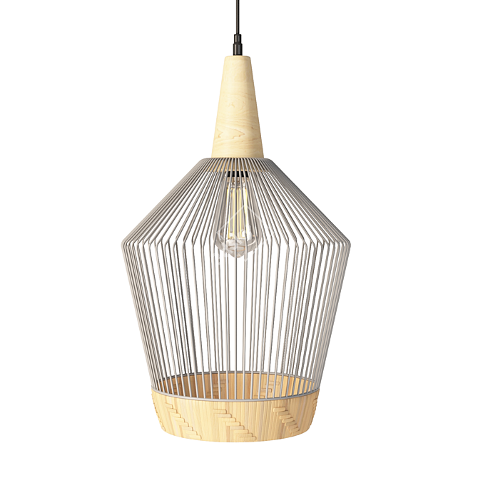 Elegant Birdy Pendant Lamp 3D model image 3