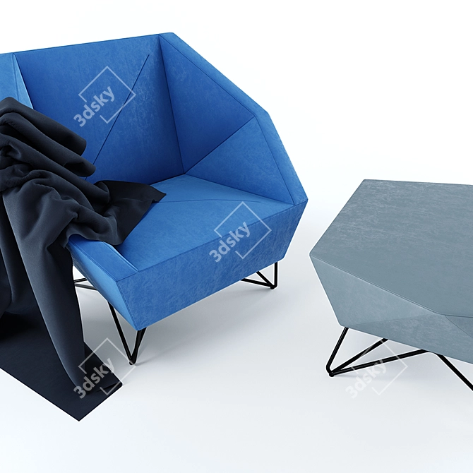 Modern Comfort: Prostoria 3angle Armchair 3D model image 2