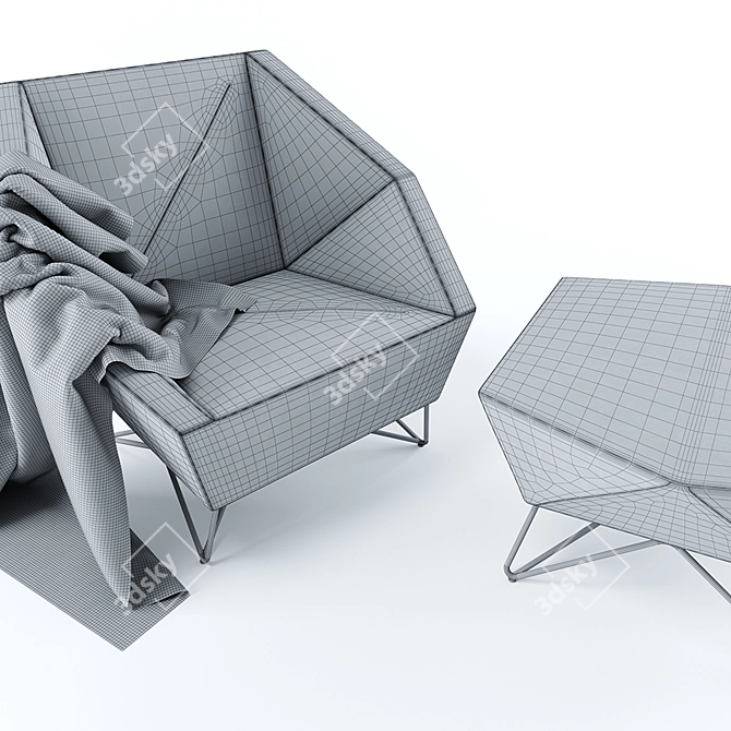 Modern Comfort: Prostoria 3angle Armchair 3D model image 3