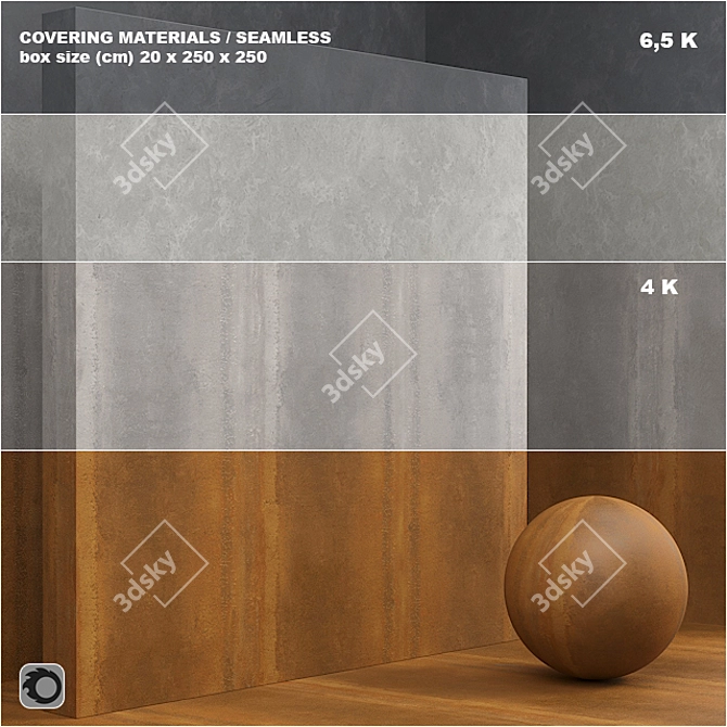 Seamless Coating Material - Concrete Plaster Kit 3D model image 1