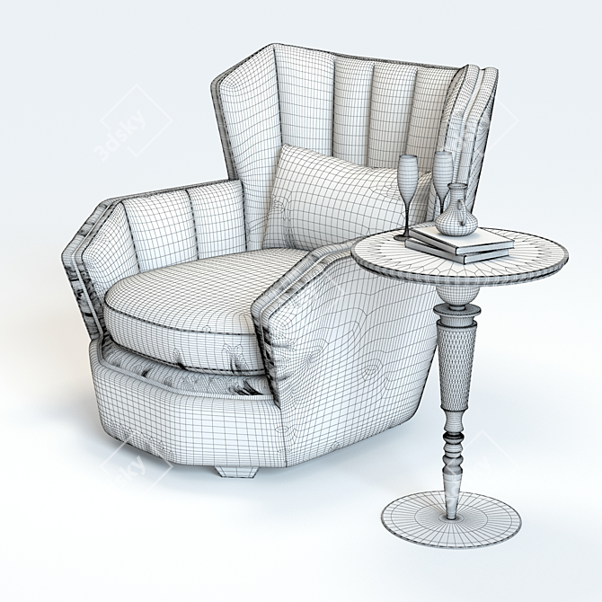 Ultimate Comfort: Hemingway Armchair 3D model image 3