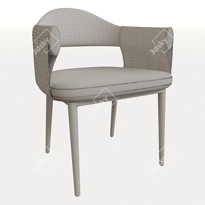 Trussardi Casa Larzia Chair: Elegant Luxury Seating 3D model image 3