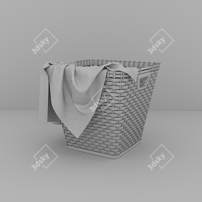 Turbo Mesh Laundry Basket 3D model image 2