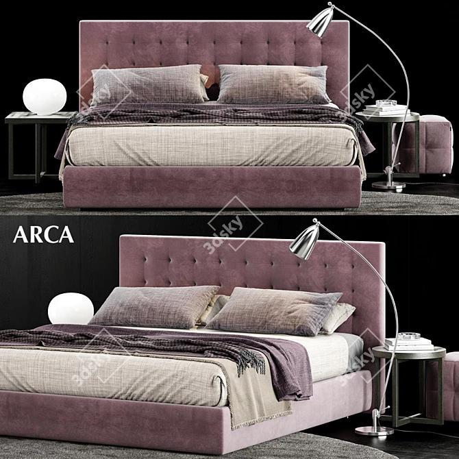 Elegant Poliform Arca Bed for Luxurious Comfort 3D model image 1