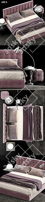 Elegant Poliform Arca Bed for Luxurious Comfort 3D model image 2