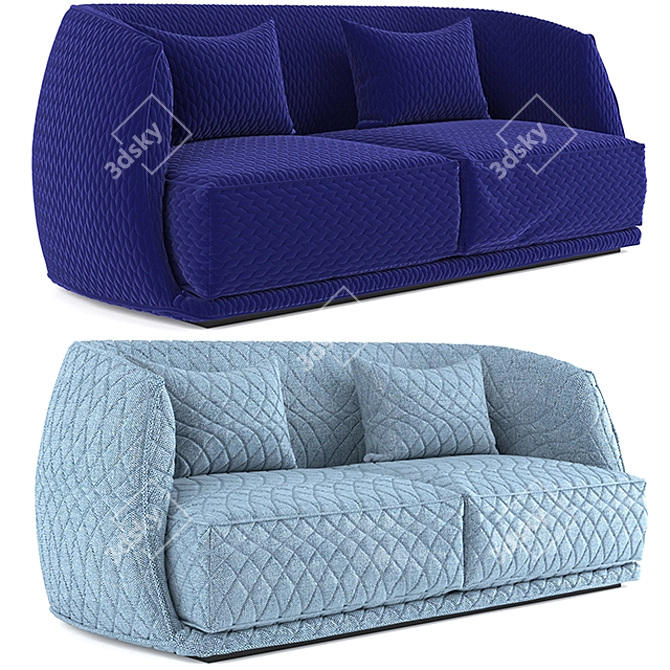  Luxe Moroso Sofa Set 3D model image 1