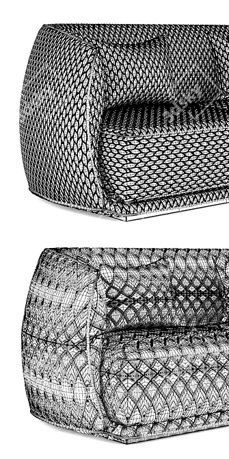 Luxe Moroso Sofa Set 3D model image 3
