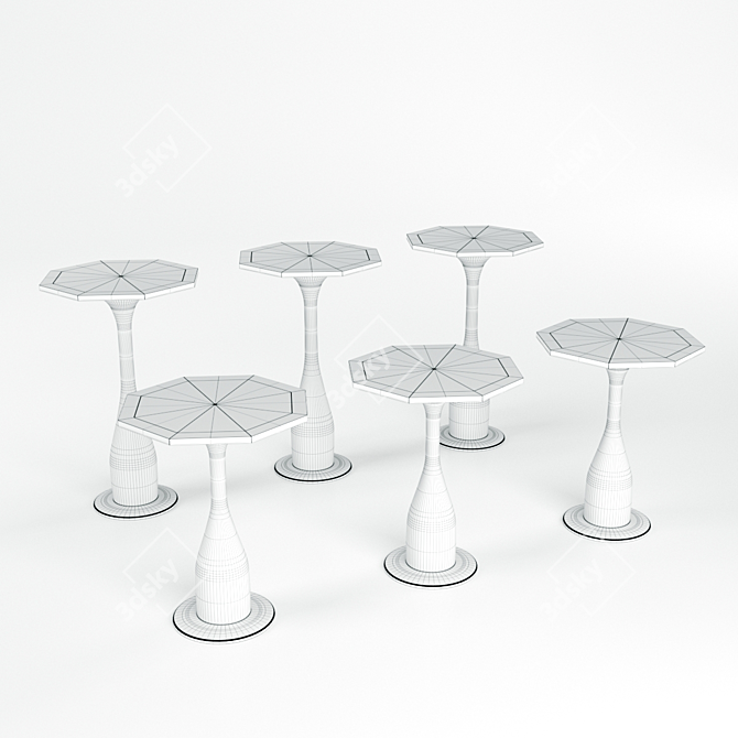 Eleganza Iko Sidetable 3D model image 2