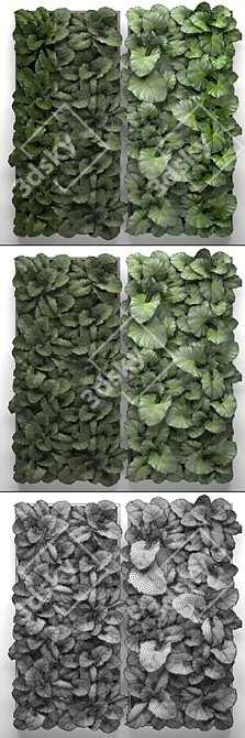 Green Wall Module: Vertical Outdoor Garden 3D model image 3