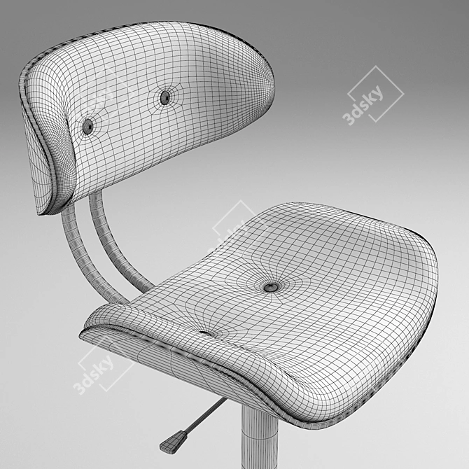 Elevate your space with customizable bar stool! 3D model image 3