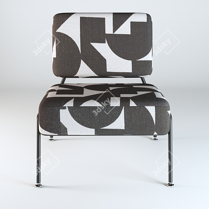 Modernist Knox Accent Chair 3D model image 3