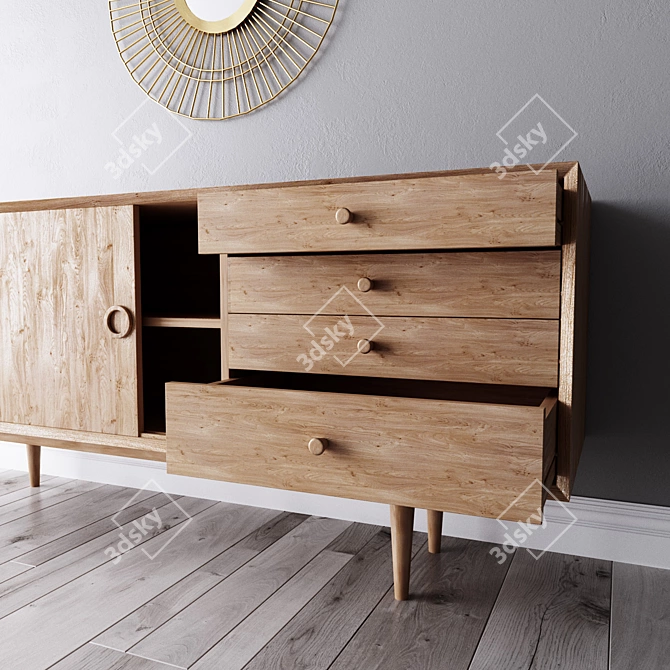 Vintage Buffet Quilda 3D model image 2