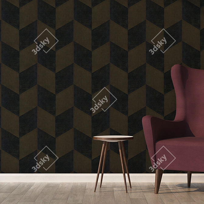 Seamless Wallpaper Arte: Transform Your Space 3D model image 2