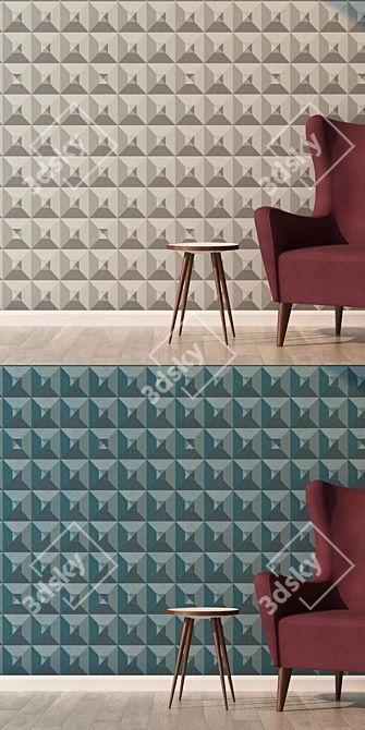 Seamless ARTE Wallpaper: Transform Your Space! 3D model image 3