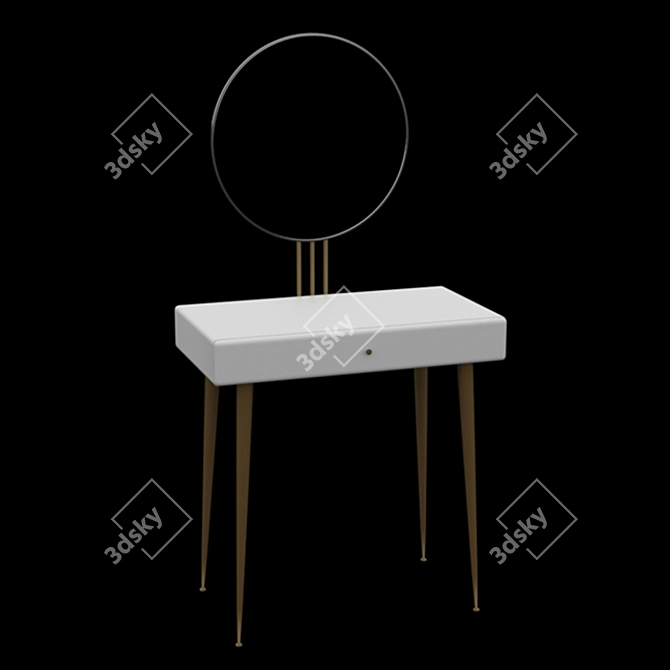 Modern Mirrored Dressing Table 3D model image 1