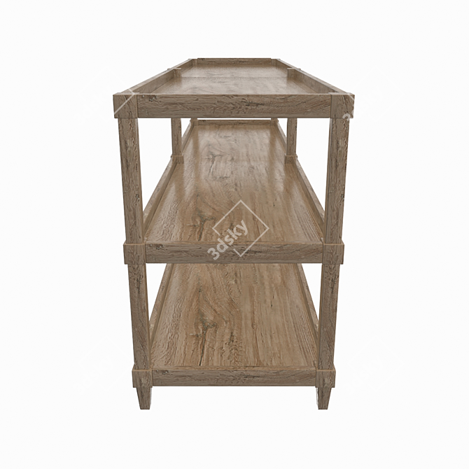 Craftsman Style Console Table 3D model image 3