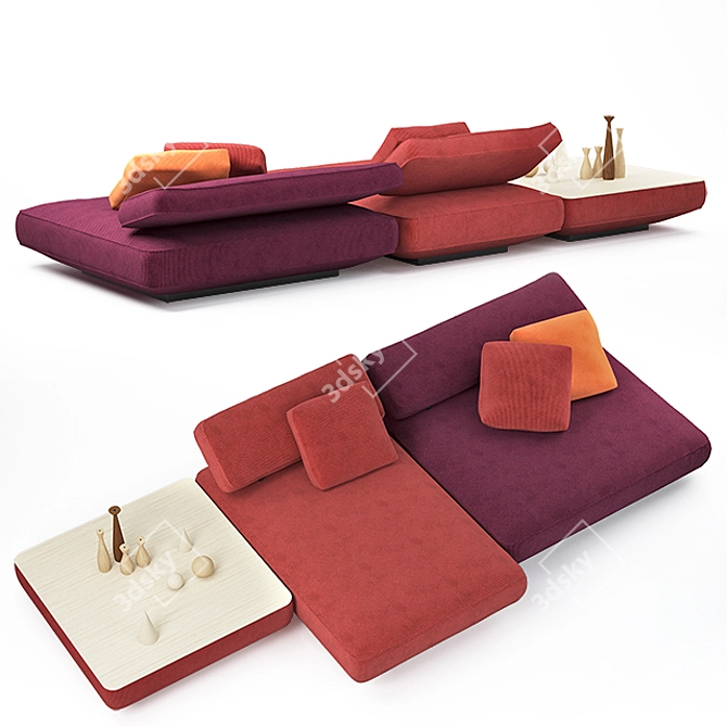 Agio Paola Lenti Sofa: F. Rota Design 3D model image 2