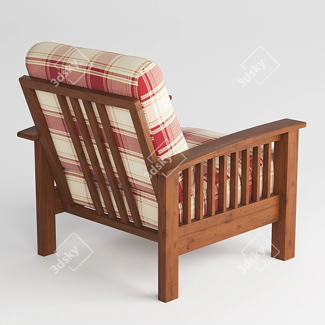 Vintage Style Armchair 3D model image 2